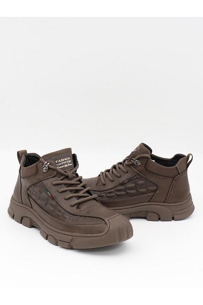 Guja Ανδρικές μπότες 23k533 Khaki Fashion Stitched Sole