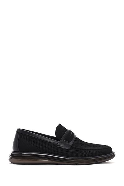 Derimod Pantofi pentru bărbați din țesătură neagră Penny Loafer Pantofi ocazional Pantofi de zi cu zi 24sfd63696f