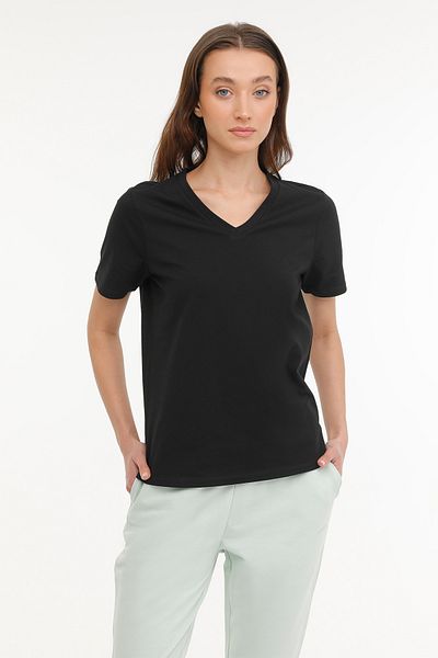 Kinetix WB V NECK 11SN227 4FX Siyah Kadın Kısa Kol Tricou