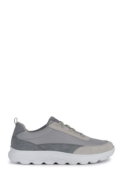 Geox Men's Gray Spherica Lace-Up Fabric Sneaker U45Bya01422C1010
