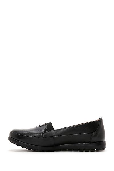 Derimod Women's Black Leather Genuine Leather Comfort Penny Loafer Shoes Casual Daily Shoes 24Sfd410218