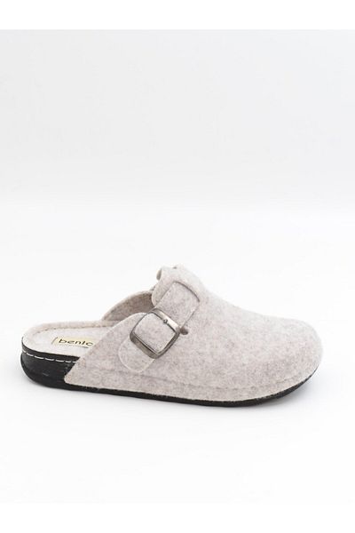 BENTO 9548 Beige Winter Anatomical Closed-Front Women's Slippers