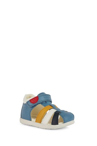 Geox Baby Boy Leather Sandals - Multicolor and Macchia Strap B254VA085BCC4435