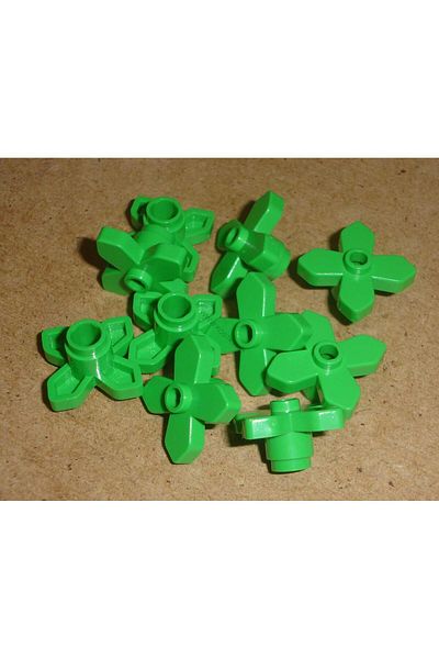 LEGO Accessory Moc Custom Minifigure Plant Light Green 2 X 2 Flower Plant 2 Pieces Will Be Sent