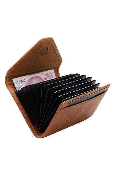 Meskanto Genuine Leather Accordion Card Holder Wallet