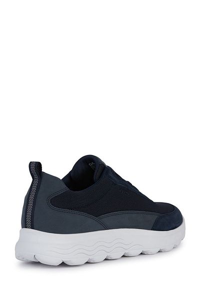Geox Navy Blue Spherica Leather Sneaker - Lace-up, U45bya01422c4002