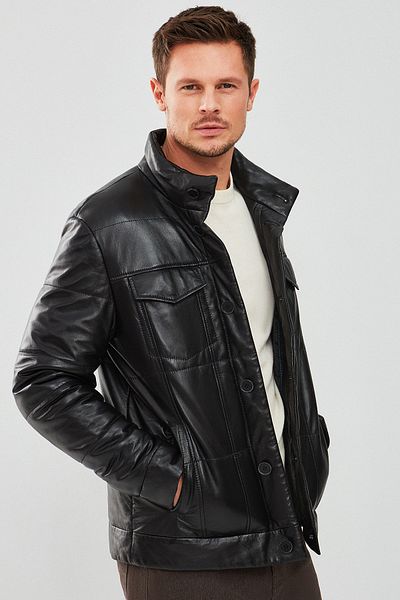 Derimod Lorenzo Men's Black Puffer Jacket - 23wge65141m