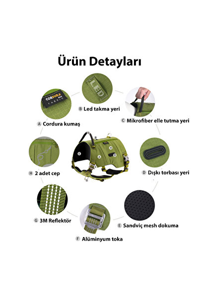 True Love Cordura Kumaşlı, Cepli Pembe Göğüs Tasması