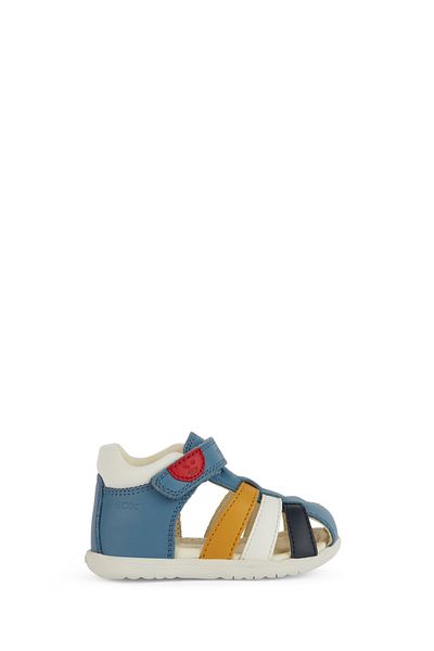 Geox Baby Boy Leather Sandals - Multicolor and Macchia Strap B254VA085BCC4435