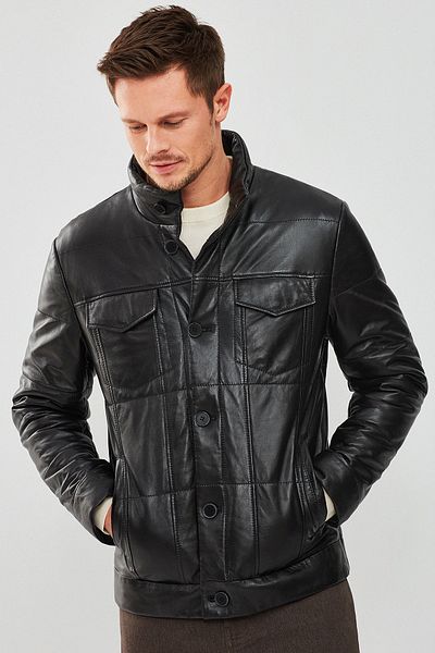 Derimod Lorenzo Men's Black Puffer Jacket - 23wge65141m
