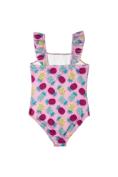 Swimfoam Pineapple Patterned Ruffle Swimsuit for Girls