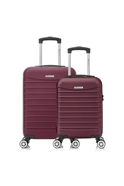 Quasar & Co. Set 2 Trolere Cabina,40x30x20cm Roti Detasabile/55x36x20cm,cifru,abs,visiniu