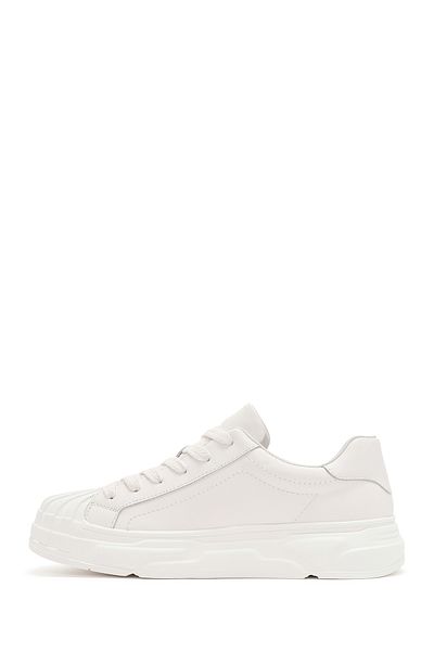 Derimod White Leather Sneaker - Men'S, Lace-Up, 24Wfd 690218