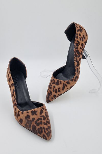 Odie Collection Leopard Patterned Stylish Daily Night Pointed Toe Low-Cut Stiletto