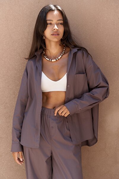 MAI STUDIOS CO. Mirabella barna ing nadrág szett