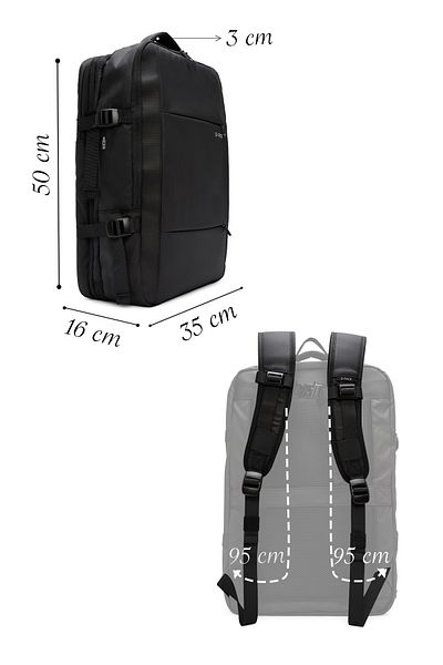 Derimod Men's Black Technological Backpack - D-Pack 24SBD30076F