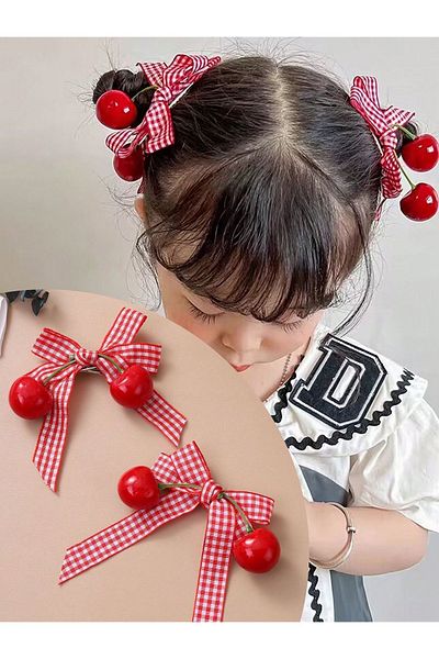 NEHİRDEN Viral Gingham Cherry Buckle 2 Pieces