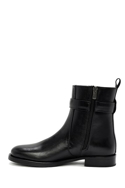 Derimod Black Leather Women's Boots - Zippered, 24wfd 185418