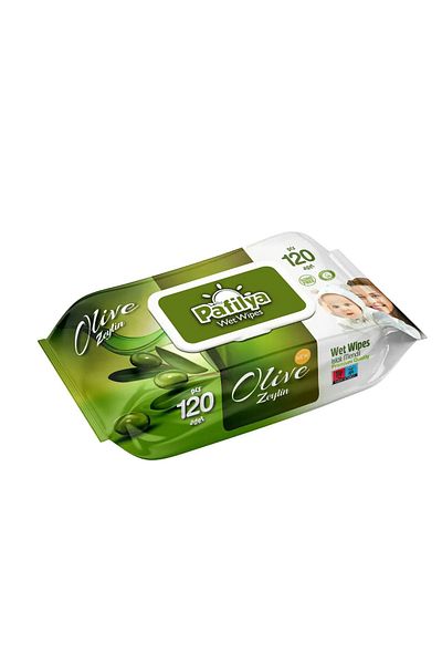 Pafilya Olive Patterned Wet Towel Tissue 4X120 (480 Leaves)