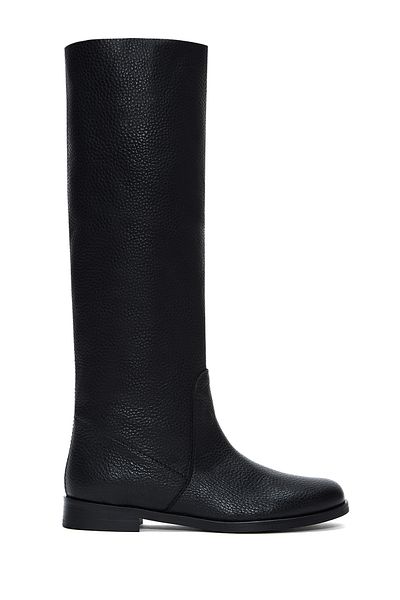 Derimod Black Classic Leather Women's Boots - 24wfd1406ft