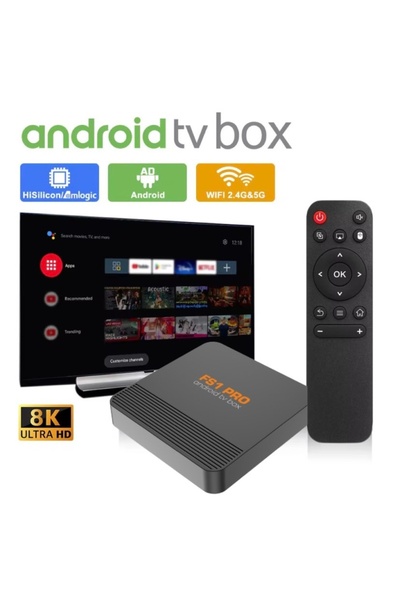 FS1PRO TEKNOLOJI 4k Android Tv / Android Tv Stick Chromecast 4k - Google Asistan - Wifi 5.8 Ghz