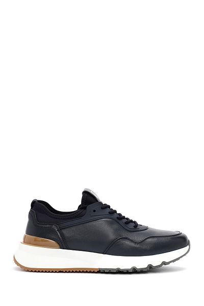 Derimod Navy Blue Leather Lace-up Men's Sneakers - 24WFD 690718