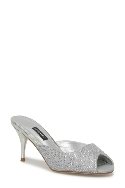 Nine West DONNELA 4FX Gri Kadın Topuklu Terlik