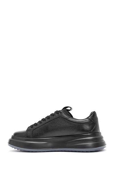 Derimod Men's Black Lace-Up Leather Sneakers 24Wfd6110Ft