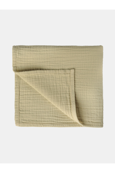 Generic Brand بطانية من الموسلين العضوي Mm-1057 بلون الشاي الأخضر مقاس 120×12...