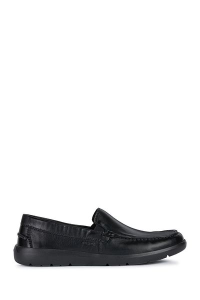 Geox Men's Black Leitan Leather Casual Loafer U043Qe00085C9999