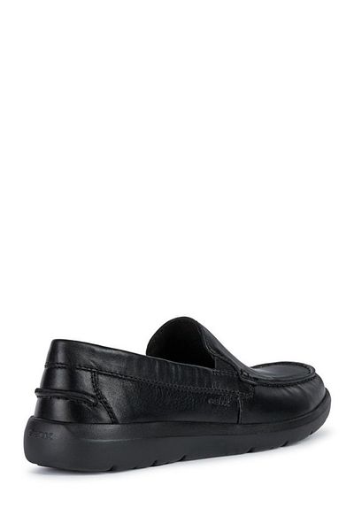 Geox Men's Black Leitan Leather Casual Loafer U043Qe00085C9999