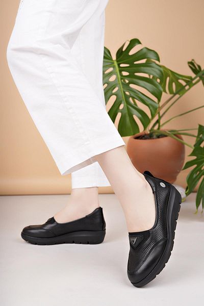 Mammamia D25ya 7450 Pantofi de damă din piele naturală neagră