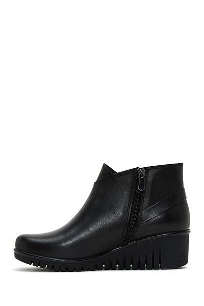 Derimod Black Leather Comfort Women's Boots - Zippered, 24wfd 412418