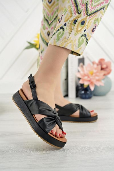 Nesil Shoes Sandale Aldi 223 Black Anatomical pentru damă
