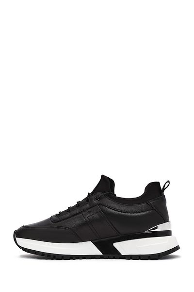 Derimod Men's Black Lace-Up Leather Sneaker 24Wfd 642218