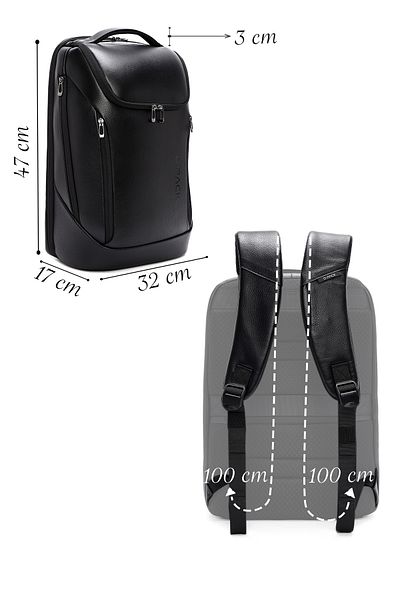 Derimod Men'S Black Technological Leather BackPack - D-Pack 24SBD3008FT