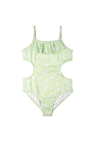 Swimfoam Girl's Green Flounce Swimsuit