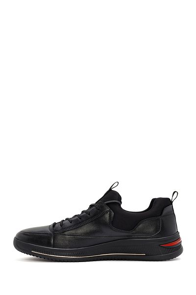 Derimod Black Leather Men's Sneakers - Lace-Up, Model 24Wfd 691418
