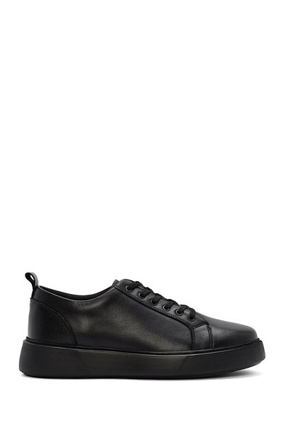 Derimod Men's Black Lace-Up Leather Sneaker 24Wfd 681818