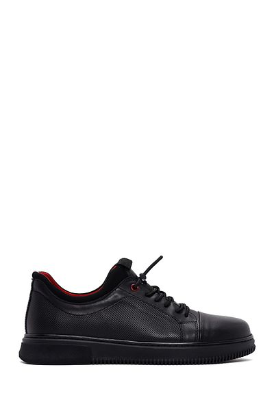 Derimod Black Leather Men's Sneakers - Lace-up, Model 24WFD 676026