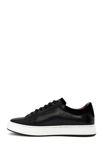 Derimod Black Leather Men's Sneakers - Lace-up, 24WFD 621618