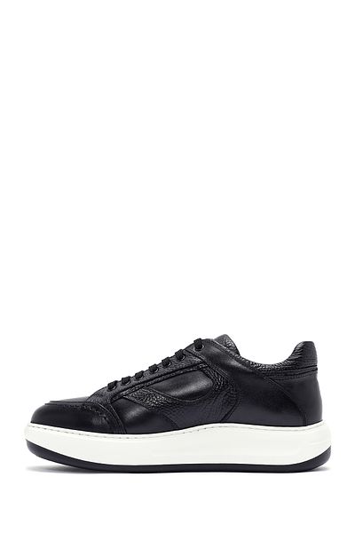 Derimod Men's Black Lace-Up Leather Sneakers 24Wfd 724414