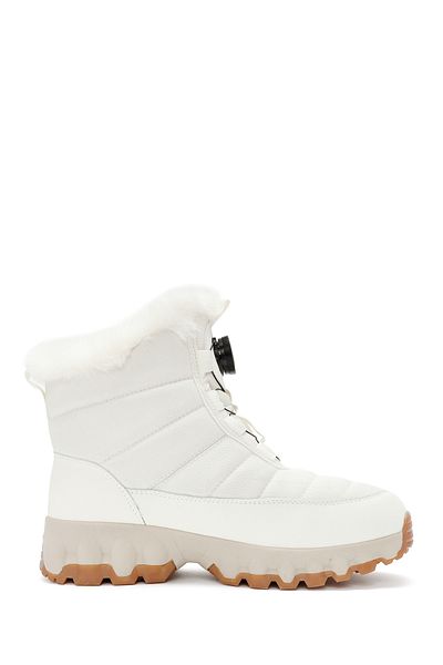 Derimod Dry Women's Cream Lace-Up Thick Sole Waterproof Outdoor Boots 24Wfd 491514