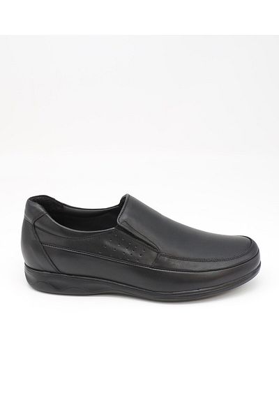 FOREX 9135 Pantofi casual anatomici pentru bărbați din piele naturală neagră