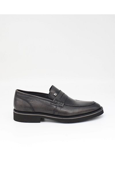 Fosco 1114 Black Genuine Leather Casual Men's Shoes