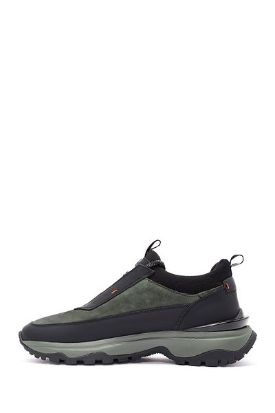 Derimod Men's Green Lace-Up Nubuck Leather Sneakers 24Wfd6505V3