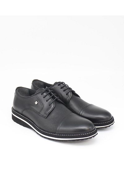 Fosco 1103 Black Genuine Leather Casual Men's Shoes
