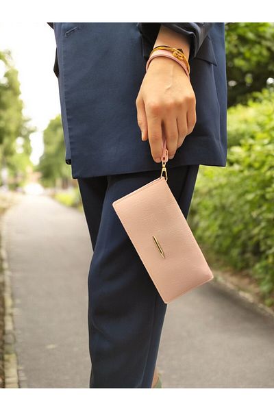 UCCELLO Hand Straped Zipper Detail Women's Wallet Hand Bag