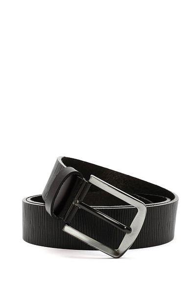 Derimod Men's Black Printed Leather Belt - 000A2D 1305126