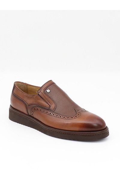 Fosco 2993 Tan Genuine Leather Eva Sole Men's Shoes
